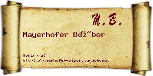 Mayerhofer Bíbor névjegykártya